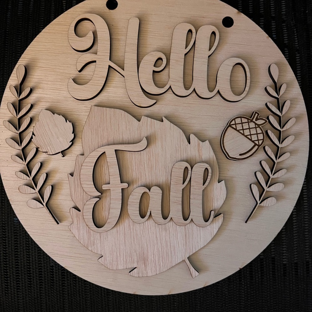 Wooden 'Hello Fall' Wall Decor DIY